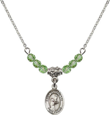 St. Bernadette Birthstone Necklace | 1/2 inch | 4mm Beads