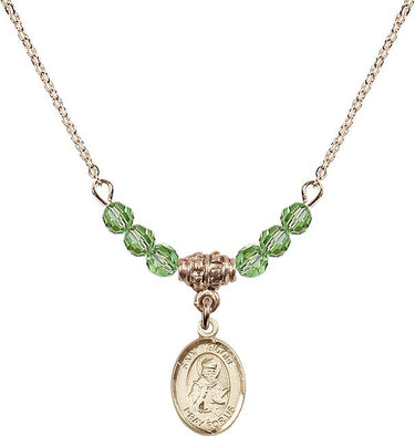 St. Isidore of Seville Birthstone Necklace | 1/2 inch | 4mm Beads