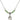 Saint Louise de Marillac Birthstone Necklace | 1/2 inch | 4mm Beads  Peridot Sterling Silver