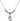 Saint Louise de Marillac Birthstone Necklace | 1/2 inch | 4mm Beads  Peridot Sterling Silver
