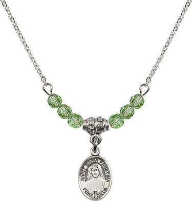 St. Maria Faustina Birthstone Necklace | 1/2 inch | 4mm Beads