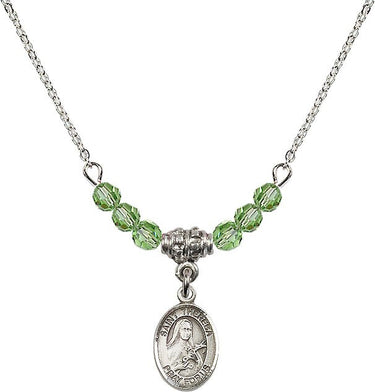 St. Theresa Birthstone Necklace | 1/2 inch | 4mm Beads