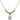 Holy Family Birthstone Necklace | 1/2 inch | 4mm Beads  Peridot Sterling Silver