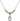 Blessed Trinity Birthstone Necklace | 1/2 inch | 4mm Beads  Peridot Sterling Silver