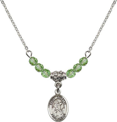 Saint Colette Birthstone Necklace | 1/2 inch | 4mm Beads