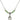 Saint Susanna Birthstone Necklace | 1/2 inch | 4mm Beads  Peridot Sterling Silver