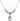 Saint Susanna Birthstone Necklace | 1/2 inch | 4mm Beads  Peridot Sterling Silver