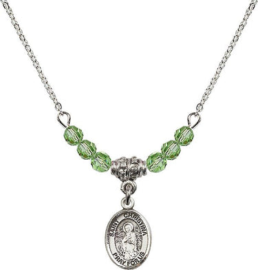 Saint Christina the Astonishing Birthstone Necklace | 1/2 inch