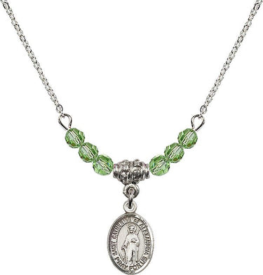 Saint Catherine of Alexandria Birthstone Necklace | 1/2 inch