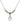 Saint Pauline Visintainer Birthstone Necklace | 1/2 inch | 4mm Beads  Peridot Sterling Silver