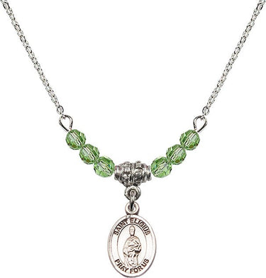 Saint Eligius of Noyon Birthstone Necklace | 1/2 inch | 4mm Beads