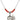 Scapular Birthstone Necklace | 5/8 inch | 4mm Beads  Ruby Sterling Silver