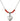 Heart / Confirmation Birthstone Necklace | 5/8 inch | 4mm Beads  Ruby Sterling Silver