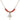 Cross Birthstone Necklace | 3/4 inch | 4mm Beads  Ruby 14kt Gold Filled