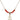 Anchor Birthstone Necklace | 1 1/8 inch | 4mm Beads  Ruby 14kt Gold Filled
