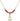 Anchor Birthstone Necklace | 1 1/8 inch | 4mm Beads  Ruby 14kt Gold Filled