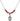 Saint Catherine of Siena Birthstone Necklace | 1/2 inch | 4mm Beads  Ruby Sterling Silver