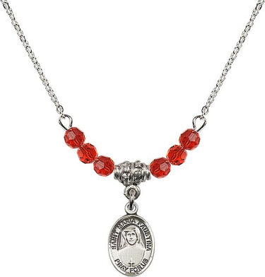 St. Maria Faustina Birthstone Necklace | 1/2 inch | 4mm Beads