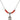 Saint Mark the Evangelist Birthstone Necklace | 1/2 inch | 4mm Beads  Ruby Sterling Silver