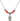 Saint Mark the Evangelist Birthstone Necklace | 1/2 inch | 4mm Beads  Ruby Sterling Silver