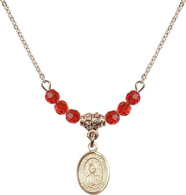 Our Lady of la Vang Birthstone Necklace | 1/2 inch | 4mm Beads