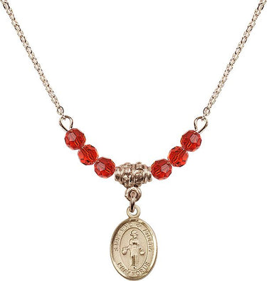 Saint Nino de Atocha Birthstone Necklace | 1/2 inch | 4mm Beads