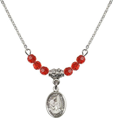 Saint Elizabeth of the Visitation Birthstone Necklace | 1/2 inch
