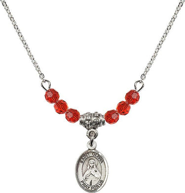 Saint Olivia Birthstone Necklace | 1/2 inch | 4mm Beads