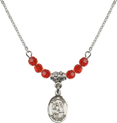 St. Vitus Birthstone Necklace | 1/2 inch | 4mm Beads