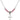 Cross Birthstone Necklace | 5/8 inch | 4mm Beads  Rose Sterling Silver