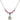 Saint Scholastica Birthstone Necklace | 1/2 inch | 4mm Beads  Rose Sterling Silver