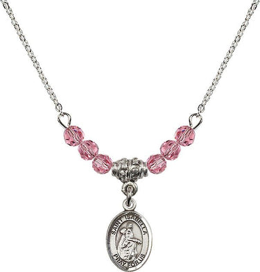 Saint Isabella of Portugal Birthstone Necklace | 1/2 inch | 4mm Beads