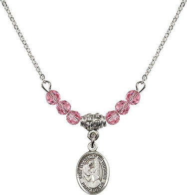 Saint Elizabeth of the Visitation Birthstone Necklace | 1/2 inch
