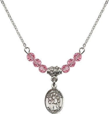 Saint Felicity Birthstone Necklace | 1/2 inch | 4mm Beads