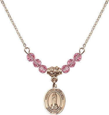 Collar con piedra de nacimiento de Nuestra Señora de Kibeho | 1,27 cm | Cuentas de 4 mm