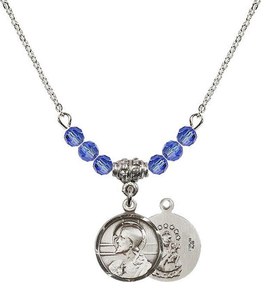 Scapular Birthstone Necklace | 5/8 inch | 4mm Beads