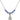 Crucifix Birthstone Necklace | 1/2 inch | 4mm Beads  Sapphire Sterling Silver