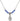 Crucifix Birthstone Necklace | 1/2 inch | 4mm Beads  Sapphire Sterling Silver