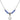 Cross Birthstone Necklace | 3/8 inch | 4mm Beads  Sapphire Sterling Silver