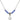 Cross Birthstone Necklace | 3/8 inch | 4mm Beads  Sapphire Sterling Silver