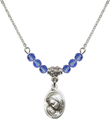 Madonna Birthstone Necklace | 5/8 inch | 4mm Beads