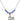 Saint Benedict Birthstone Necklace | 1/2 inch | 4mm Beads  Sapphire Sterling Silver