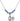 Saint Benedict Birthstone Necklace | 1/2 inch | 4mm Beads  Sapphire Sterling Silver