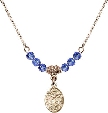 St. Catherine Laboure Birthstone Necklace | 1/2 inch | 4mm Beads