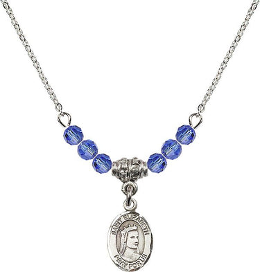 St. Elizabeth of Hungary Birthstone Necklace | 1/2 inch