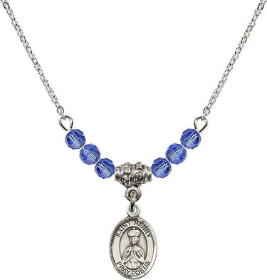 St. Henry II Birthstone Necklace | 1/2 inch | 4mm Beads