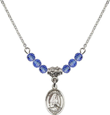 St. Emily de Vialar Birthstone Necklace | 1/2 inch | 4mm Beads