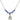 Saint Kevin Birthstone Necklace | 1/2 inch | 4mm Beads  Sapphire Sterling Silver