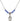 Saint Kevin Birthstone Necklace | 1/2 inch | 4mm Beads  Sapphire Sterling Silver