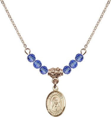 St. Louise de Marillac Birthstone Necklace | 1/2 inch | 4mm Beads